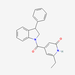 6-ethyl-4-(3-phenyl-2,3-dihydroindole-1-carbonyl)-1H-pyridin-2-one