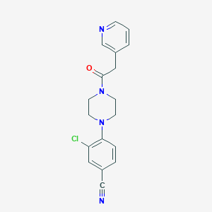 3-Chloro-4-[4-(2-pyridin-3-ylacetyl)piperazin-1-yl]benzonitrile