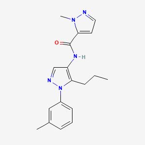 2-methyl-N-[1-(3-methylphenyl)-5-propylpyrazol-4-yl]pyrazole-3-carboxamide