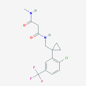 N'-[[1-[2-chloro-5-(trifluoromethyl)phenyl]cyclopropyl]methyl]-N-methylpropanediamide