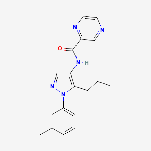 N-[1-(3-methylphenyl)-5-propylpyrazol-4-yl]pyrazine-2-carboxamide