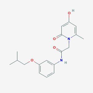 2-(4-hydroxy-2-methyl-6-oxopyridin-1-yl)-N-[3-(2-methylpropoxy)phenyl]acetamide