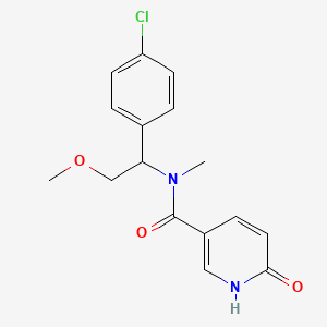 N-[1-(4-chlorophenyl)-2-methoxyethyl]-N-methyl-6-oxo-1H-pyridine-3-carboxamide