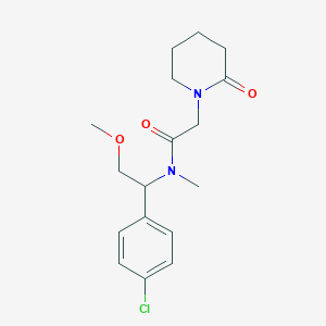 N-[1-(4-chlorophenyl)-2-methoxyethyl]-N-methyl-2-(2-oxopiperidin-1-yl)acetamide