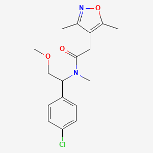 N-[1-(4-chlorophenyl)-2-methoxyethyl]-2-(3,5-dimethyl-1,2-oxazol-4-yl)-N-methylacetamide