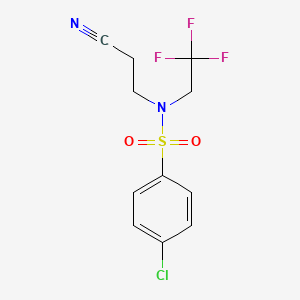 4-chloro-N-(2-cyanoethyl)-N-(2,2,2-trifluoroethyl)benzenesulfonamide