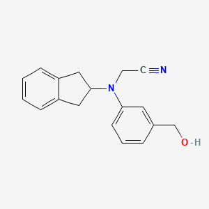 2-[N-(2,3-dihydro-1H-inden-2-yl)-3-(hydroxymethyl)anilino]acetonitrile