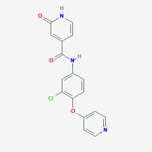 N-(3-chloro-4-pyridin-4-yloxyphenyl)-2-oxo-1H-pyridine-4-carboxamide