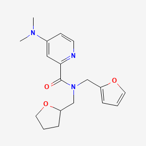 4-(dimethylamino)-N-(furan-2-ylmethyl)-N-(oxolan-2-ylmethyl)pyridine-2-carboxamide