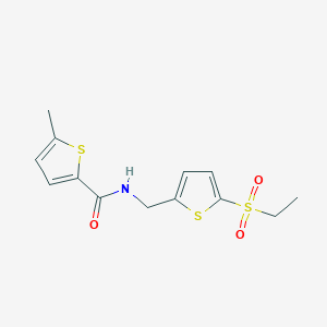 N-[(5-ethylsulfonylthiophen-2-yl)methyl]-5-methylthiophene-2-carboxamide