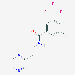 3-chloro-N-(2-pyrazin-2-ylethyl)-5-(trifluoromethyl)benzamide