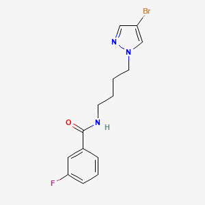 N-[4-(4-bromopyrazol-1-yl)butyl]-3-fluorobenzamide