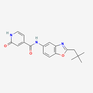 N-[2-(2,2-dimethylpropyl)-1,3-benzoxazol-5-yl]-2-oxo-1H-pyridine-4-carboxamide