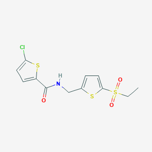 5-chloro-N-[(5-ethylsulfonylthiophen-2-yl)methyl]thiophene-2-carboxamide