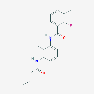 N-[3-(butanoylamino)-2-methylphenyl]-2-fluoro-3-methylbenzamide