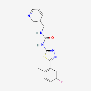 1-[5-(5-Fluoro-2-methylphenyl)-1,3,4-thiadiazol-2-yl]-3-(pyridin-3-ylmethyl)urea