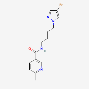 N-[4-(4-bromopyrazol-1-yl)butyl]-6-methylpyridine-3-carboxamide