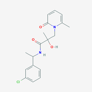 N-[1-(3-chlorophenyl)ethyl]-2-hydroxy-2-methyl-3-(2-methyl-6-oxopyridin-1-yl)propanamide