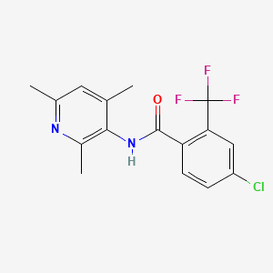 4-chloro-2-(trifluoromethyl)-N-(2,4,6-trimethylpyridin-3-yl)benzamide