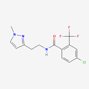 4-chloro-N-[2-(1-methylpyrazol-3-yl)ethyl]-2-(trifluoromethyl)benzamide