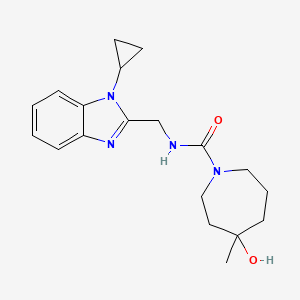 N-[(1-cyclopropylbenzimidazol-2-yl)methyl]-4-hydroxy-4-methylazepane-1-carboxamide