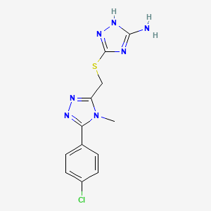 3-[[5-(4-chlorophenyl)-4-methyl-1,2,4-triazol-3-yl]methylsulfanyl]-1H-1,2,4-triazol-5-amine