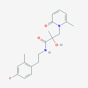 N-[2-(4-fluoro-2-methylphenyl)ethyl]-2-hydroxy-2-methyl-3-(2-methyl-6-oxopyridin-1-yl)propanamide