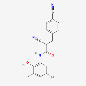 N-(5-chloro-2-hydroxy-3-methylphenyl)-2-cyano-3-(4-cyanophenyl)propanamide