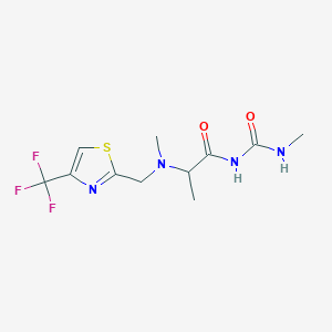 N-(methylcarbamoyl)-2-[methyl-[[4-(trifluoromethyl)-1,3-thiazol-2-yl]methyl]amino]propanamide