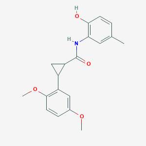 2-(2,5-dimethoxyphenyl)-N-(2-hydroxy-5-methylphenyl)cyclopropane-1-carboxamide