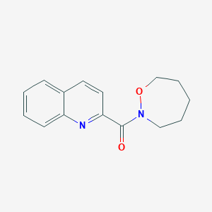 molecular formula C15H16N2O2 B6716742 Oxazepan-2-yl(quinolin-2-yl)methanone 