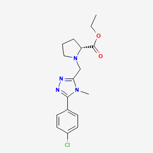 ethyl (2R)-1-[[5-(4-chlorophenyl)-4-methyl-1,2,4-triazol-3-yl]methyl]pyrrolidine-2-carboxylate