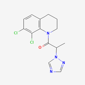 1-(7,8-dichloro-3,4-dihydro-2H-quinolin-1-yl)-2-(1,2,4-triazol-1-yl)propan-1-one