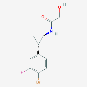 N-[(1R,2S)-2-(4-bromo-3-fluorophenyl)cyclopropyl]-2-hydroxyacetamide