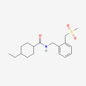 4-ethyl-N-[[2-(methylsulfonylmethyl)phenyl]methyl]cyclohexane-1-carboxamide