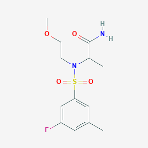 2-[(3-Fluoro-5-methylphenyl)sulfonyl-(2-methoxyethyl)amino]propanamide