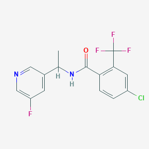 4-chloro-N-[1-(5-fluoropyridin-3-yl)ethyl]-2-(trifluoromethyl)benzamide