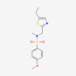 N-[(5-ethyl-1,3-thiazol-2-yl)methyl]-4-methoxy-N-methylbenzenesulfonamide