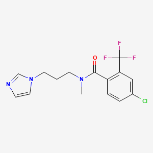 4-chloro-N-(3-imidazol-1-ylpropyl)-N-methyl-2-(trifluoromethyl)benzamide