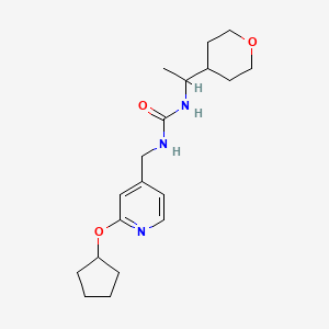 1-[(2-Cyclopentyloxypyridin-4-yl)methyl]-3-[1-(oxan-4-yl)ethyl]urea