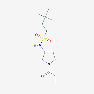 3,3-dimethyl-N-(1-propanoylpyrrolidin-3-yl)butane-1-sulfonamide