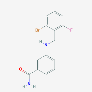 3-[(2-Bromo-6-fluorophenyl)methylamino]benzamide