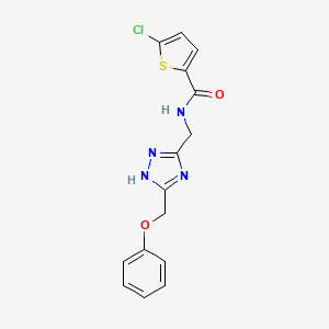 5-chloro-N-[[5-(phenoxymethyl)-1H-1,2,4-triazol-3-yl]methyl]thiophene-2-carboxamide