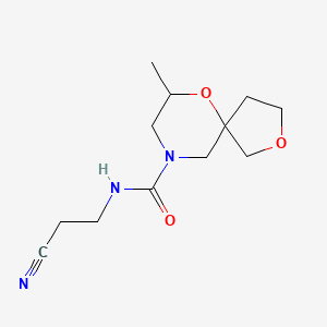 N-(2-cyanoethyl)-7-methyl-2,6-dioxa-9-azaspiro[4.5]decane-9-carboxamide