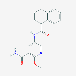 2-Methoxy-5-(1,2,3,4-tetrahydronaphthalene-1-carbonylamino)pyridine-3-carboxamide