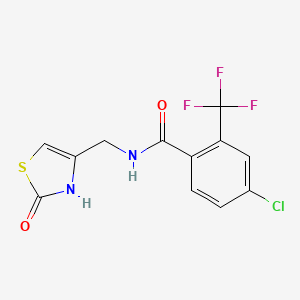 4-chloro-N-[(2-oxo-3H-1,3-thiazol-4-yl)methyl]-2-(trifluoromethyl)benzamide