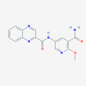 N-(5-carbamoyl-6-methoxypyridin-3-yl)quinoxaline-2-carboxamide