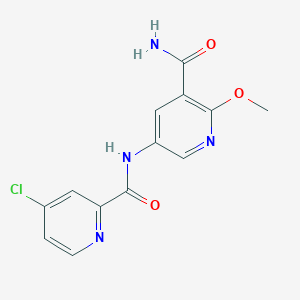 5-[(4-Chloropyridine-2-carbonyl)amino]-2-methoxypyridine-3-carboxamide