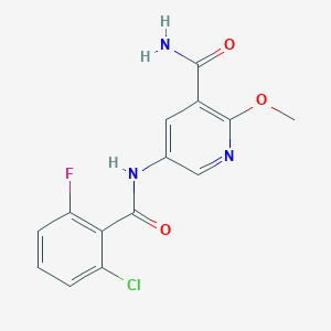 5-[(2-Chloro-6-fluorobenzoyl)amino]-2-methoxypyridine-3-carboxamide