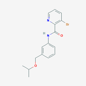 3-bromo-N-[3-(propan-2-yloxymethyl)phenyl]pyridine-2-carboxamide